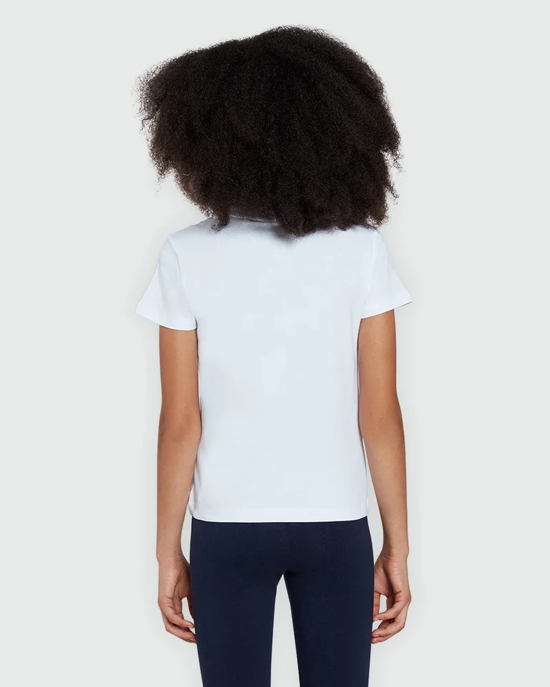 Ovs Girls’ White Tee With Front Print – Short Sleeve