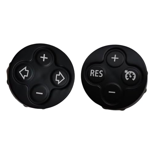 Copgge 3 Spoke Steering Wheel Multifunction Switch Cruise Control Cover and Volume Control Button Cover for Mini Cooper R55 R56 R57 R58 R59 R60 R61 2007-2015 (Volume Key + RES + Dial Cover, One Size) - Image 1