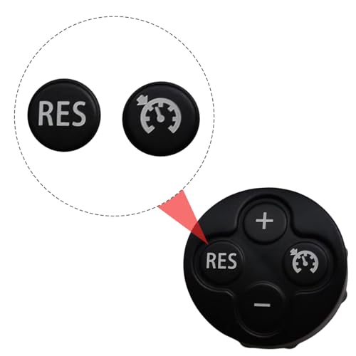 Copgge 3 Spoke Steering Wheel Multifunction Switch Cruise Control Cover and Volume Control Button Cover for Mini Cooper R55 R56 R57 R58 R59 R60 R61 2007-2015 (Volume Key + RES + Dial Cover, One Size) - Image 3