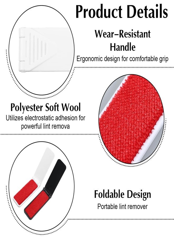 Yuomeaz 4 Pcs Mini Lint Brush, Portable Foldable Lint Brushes for Clothes, Travel Size Foldable Lintbrush Reusable Mini Compact Lintbrushes Cleaning Brushes Pet Hair Remover, Cleaning Fluff Removal Tool - Image 5