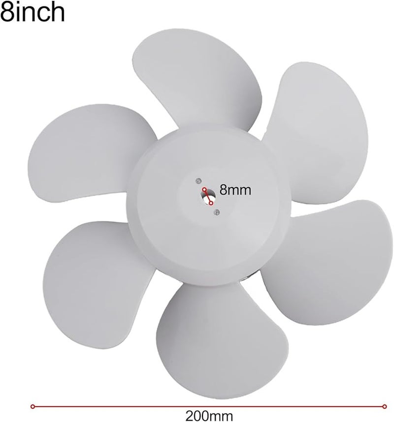 8 Inch 6 Blade Rubber Roof Exhaust Ventilation Fan Quiet Airflow Replacement - Image 5