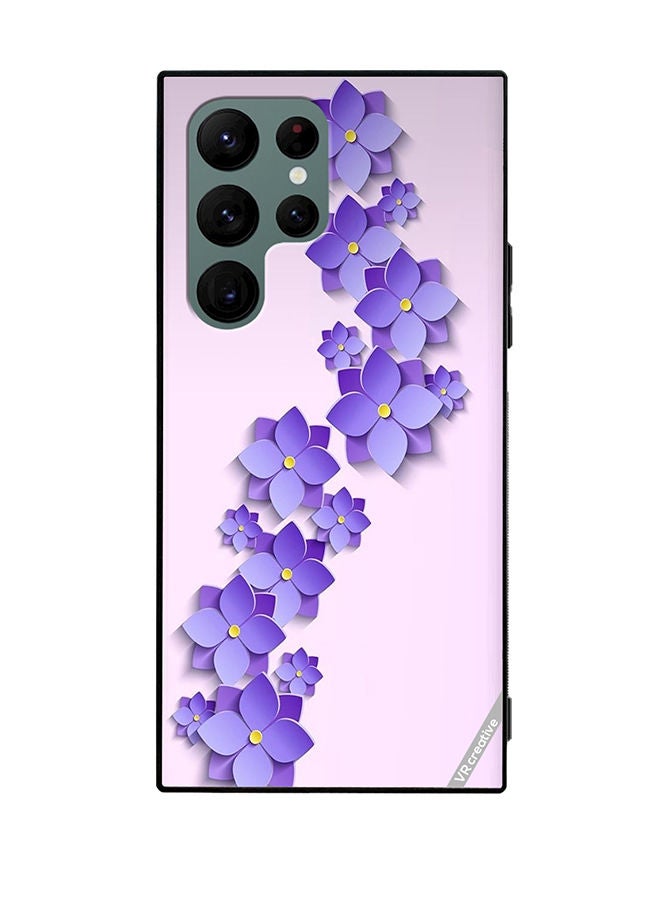 VR CREATIVE Protective Case Cover For Samsung Galaxy S22 Ultra 5G Flower Design Multicolour - Image 1