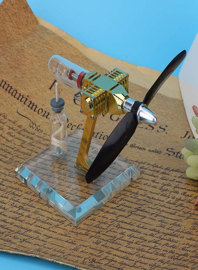 Mrisata Stirling Engine Aircraft Hot Air Stirling Engine Model Aircraft Propeller Science Experiment Teaching Physics - Image 3