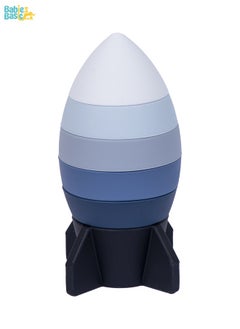 Babies Basic Silicone Stacking Toy For Babies/Kids, Rocket Shape, Bpa Free 100% Safe - Rocket  - Image 1