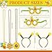 Kingdder 36 Pcs Bee Party Supplies 12 Bee Honeycomb Sunflower Beaded Necklaces 12 Headbands 12 Touchdown Paper Glasses Prop Accessories for Spring Birthday Party Photo Booth Props Summer Decorations - Image 4
