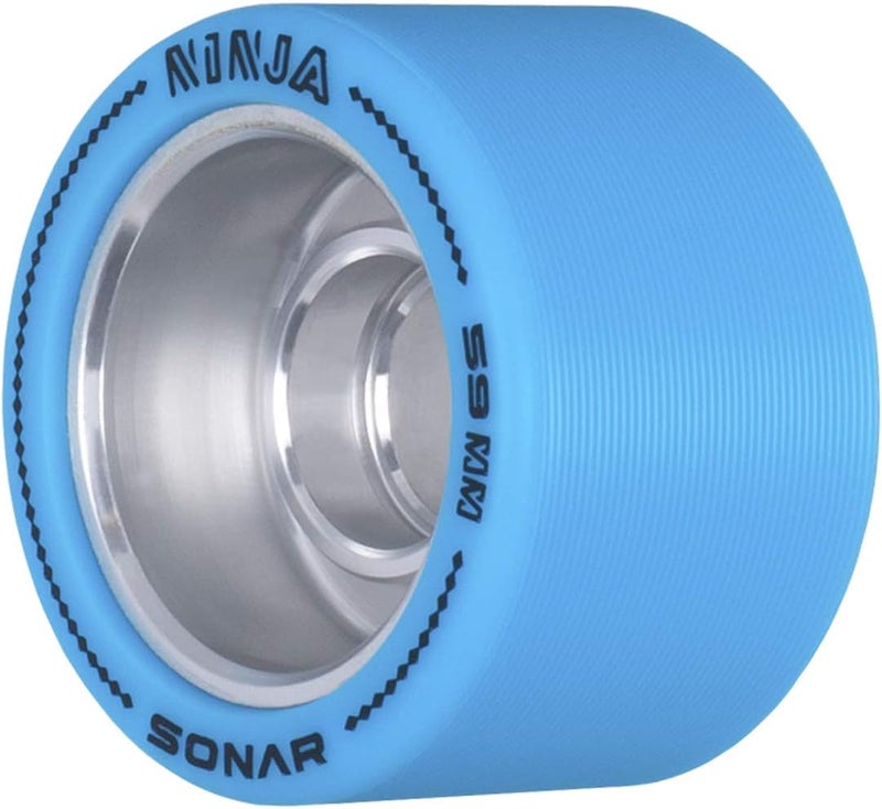Riedell Ninja Agile Wheels - Sonar Roller Skate Wheels - 4 Pack of 59mm x 38mm | Blue | 93A - Image 1