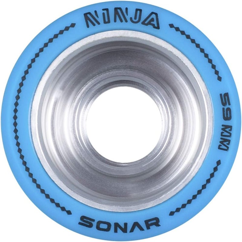 Riedell Ninja Agile Wheels - Sonar Roller Skate Wheels - 4 Pack of 59mm x 38mm | Blue | 93A - Image 2