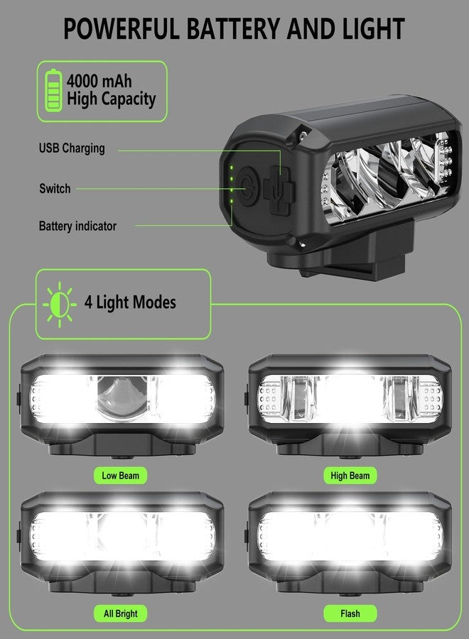 UPPEL Super Bright 360 rotatable Bike Headlight Front Lights for Night Riding High Lumens USB Rechargeable Bicycle Lights - Image 3