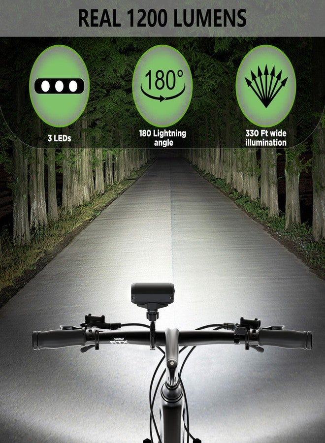 UPPEL Super Bright 360 rotatable Bike Headlight Front Lights for Night Riding High Lumens USB Rechargeable Bicycle Lights - Image 2