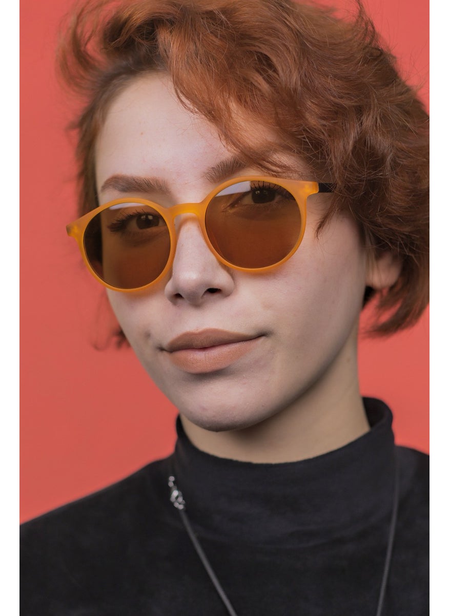 Focus On Oscar Matte Mustard Sunglasses  - Image 1