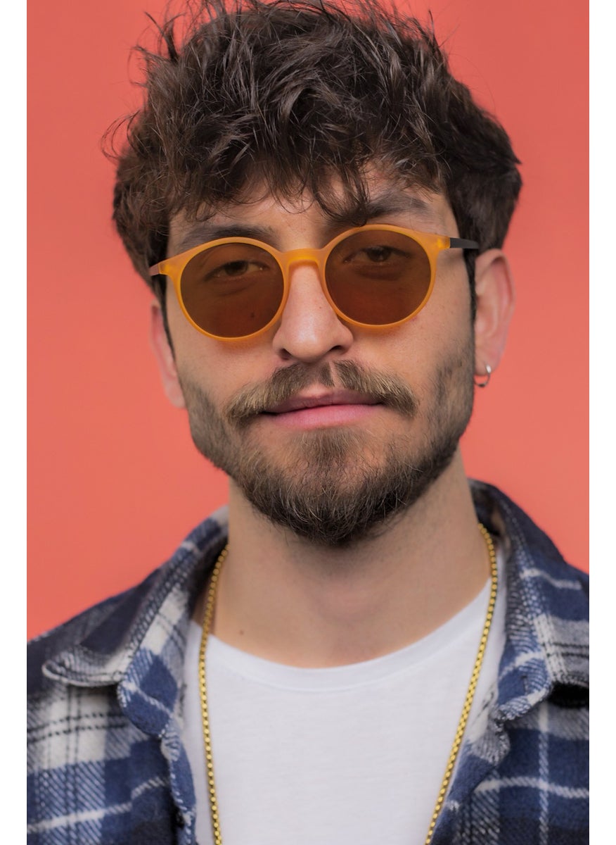 Focus On Oscar Matte Mustard Sunglasses  - Image 2