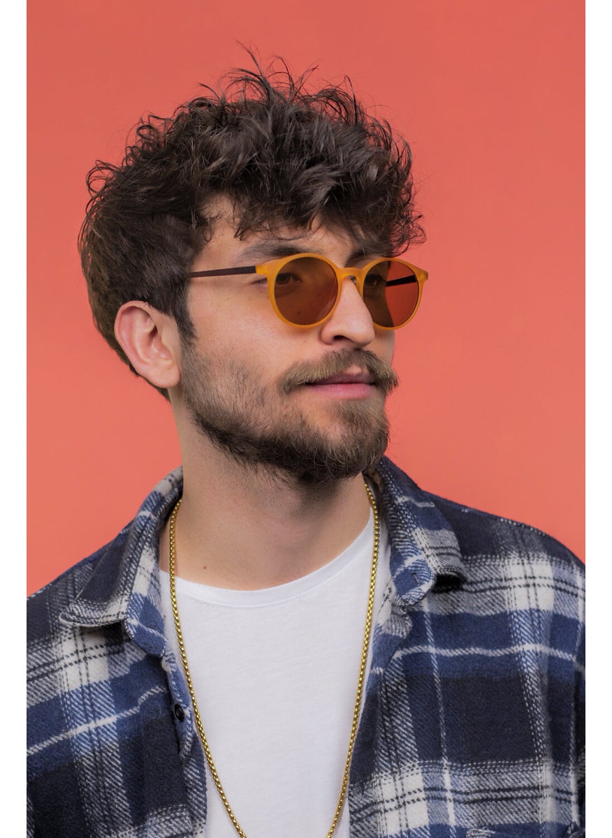 Focus On Oscar Matte Mustard Sunglasses  - Image 5
