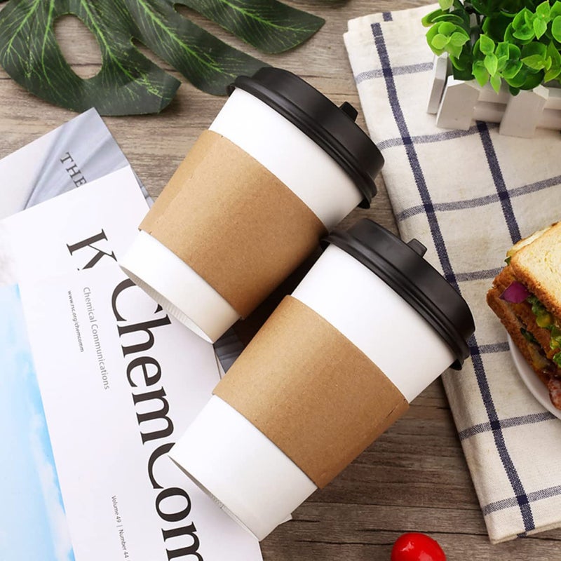 50pcs Black Insulated Cup Sleeves Protective Drink Covers For Bottles Mugs And Coffee - Image 5