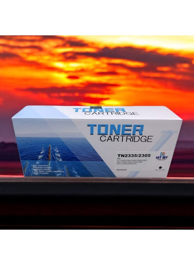 LET MY TN2305 Laser Toner BK (black) FOR HL-L2300/L2305/L2320/L2340/L2360/L2365/L2380, DCP-L2520/L2540/L2700, MFC-L2700/L2740 – Black - Image 3