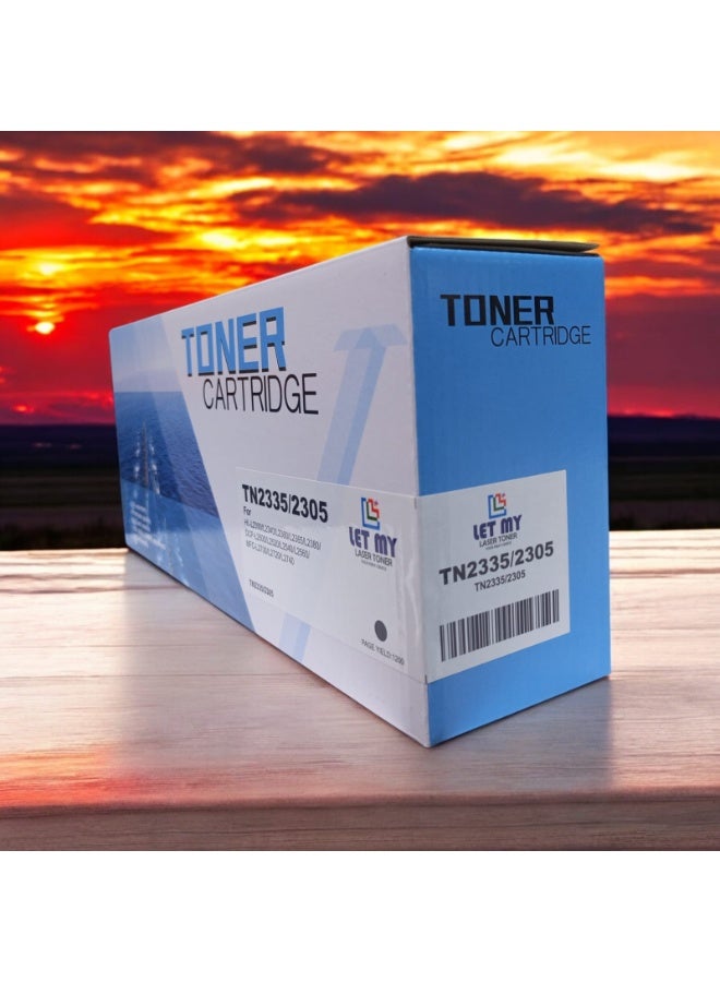 LET MY TN2305 Laser Toner BK (black) FOR HL-L2300/L2305/L2320/L2340/L2360/L2365/L2380, DCP-L2520/L2540/L2700, MFC-L2700/L2740 – Black - Image 2