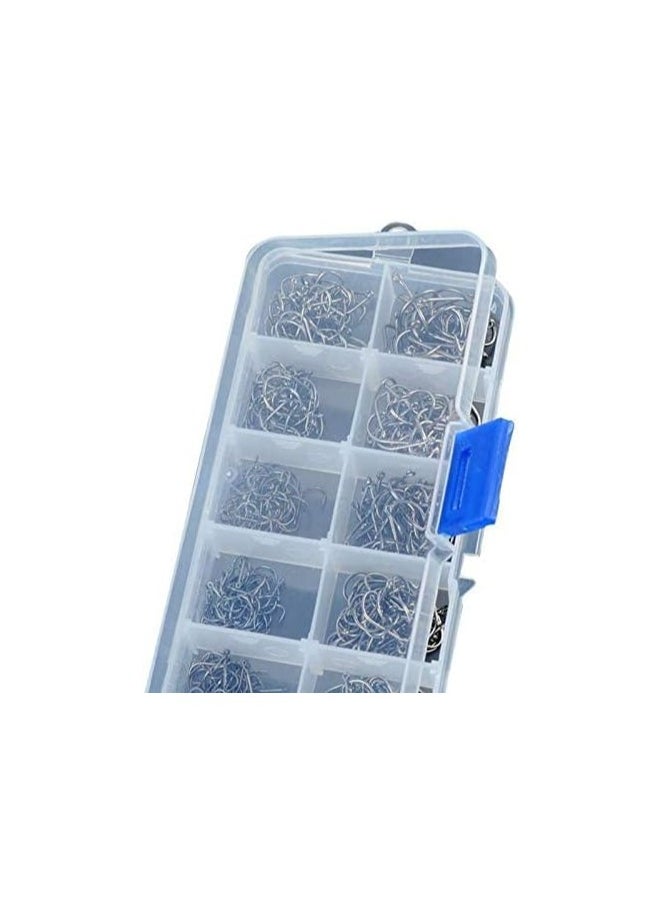 Generic Set of 500 fishing hooks in 10 different sizes with box  - Image 2