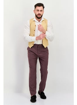 Asos Design Men Regular Fit Solid Semi-Formal Vest, Beige  - Image 2