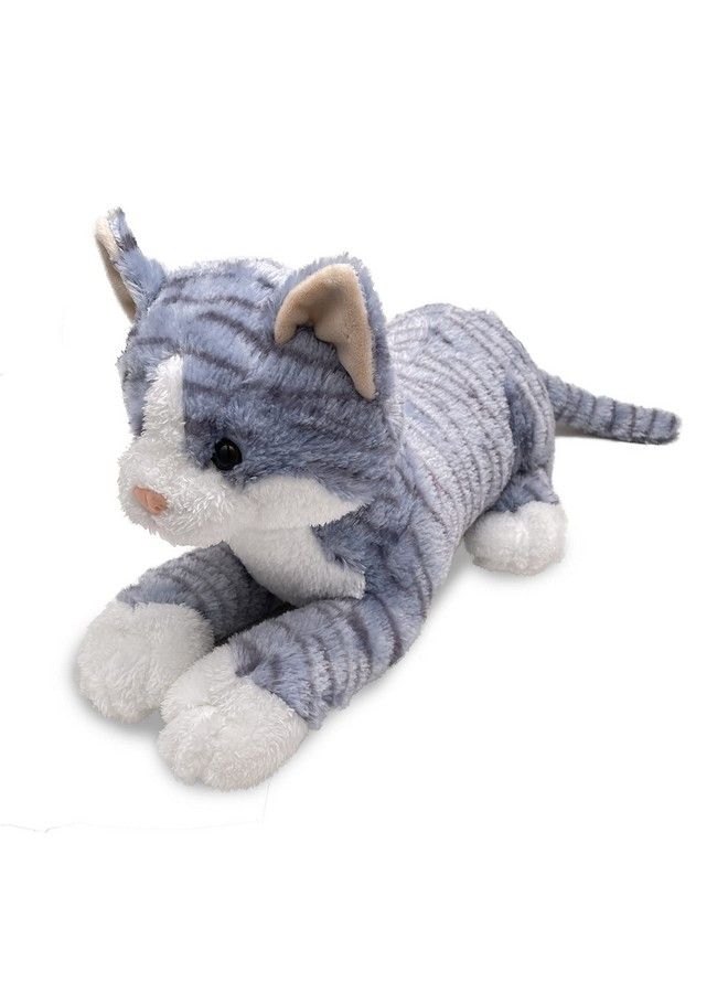 Mirada Animal Grey Plush Stuffed Patterned Lying Cat Soft Toy For Kids 35Cm - Image 1