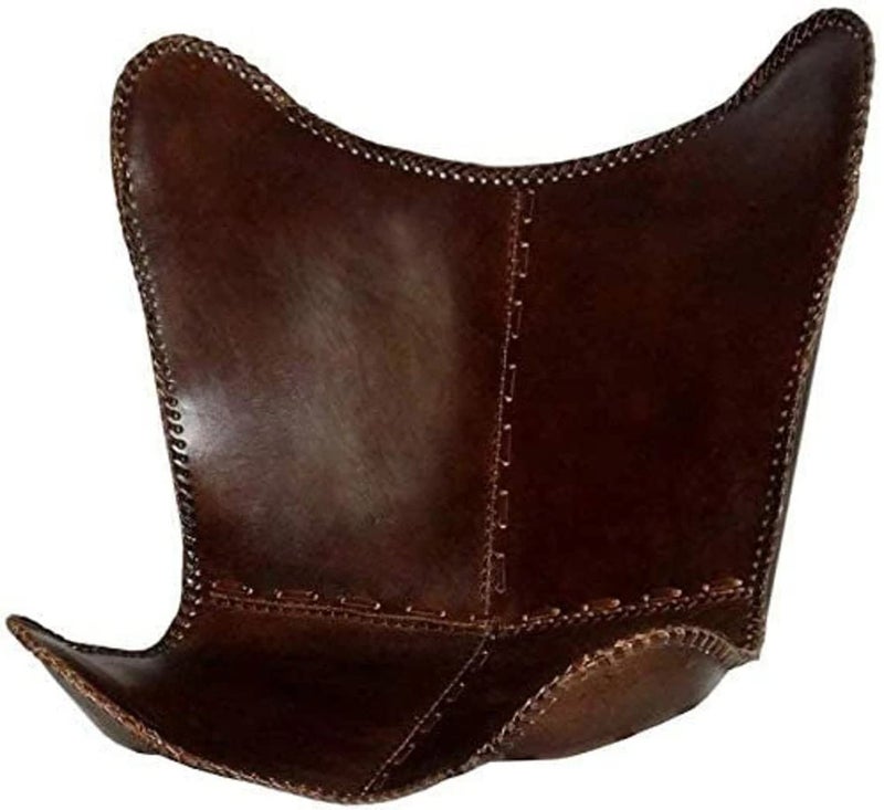 NATURALS EXPORT NATURALS EXPORT Handcrafted Leather Butterfly Chair Leather BKF Living Room Luxury Relaxing Chair with Free Wallet Full Chair - Image 4