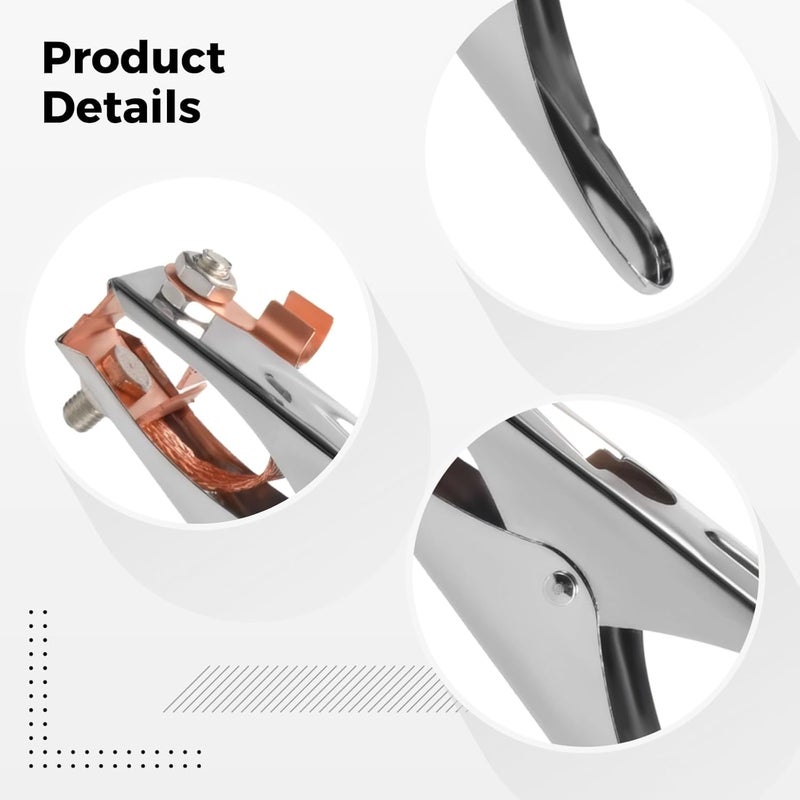 500A Welding Ground Clamp With Lug, Copper A-Shape Heavy Duty Clamp, 2.9 In Jaw Opening For Welding Machine - Image 5