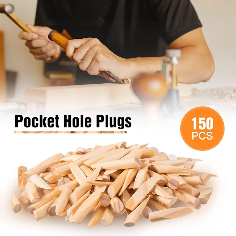 Marsui Solid Wood Pocket Hole Plugs Wood Pine for Pocket Hole Jig Woodworking Tool 150 - Image 4