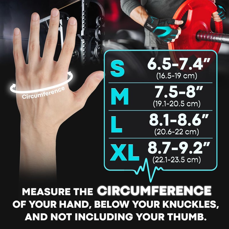 MhIL Workout Gloves for Men â€“ Comfortable Gym Gloves for Men with Enhanced Grip for Safety and Hand Protection â€“ Weight Lifting Protection with Wrist Wraps Support for Performance Boost and Style - Image 5