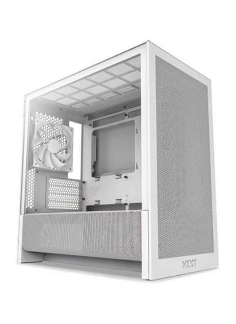H3 Flow, Micro-ATX Mid-Tower PC Case High Airflow Design, Tempered Glass Side Panel, Compact Form Factor, Front I/O with USB-C and USB 3.2 Gen 1, White | CC-H31FW-01