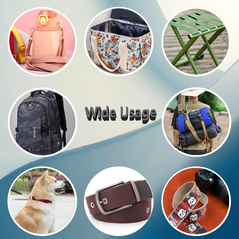 Dortrue 1.5 Inch Heavy Cotton Webbing 18 Yards 6 Colors Mixed Webbing Straps for Bags Handles,Tote Bag Webbing，Cloth Belt,Making Outdoor Supplies - Image 5