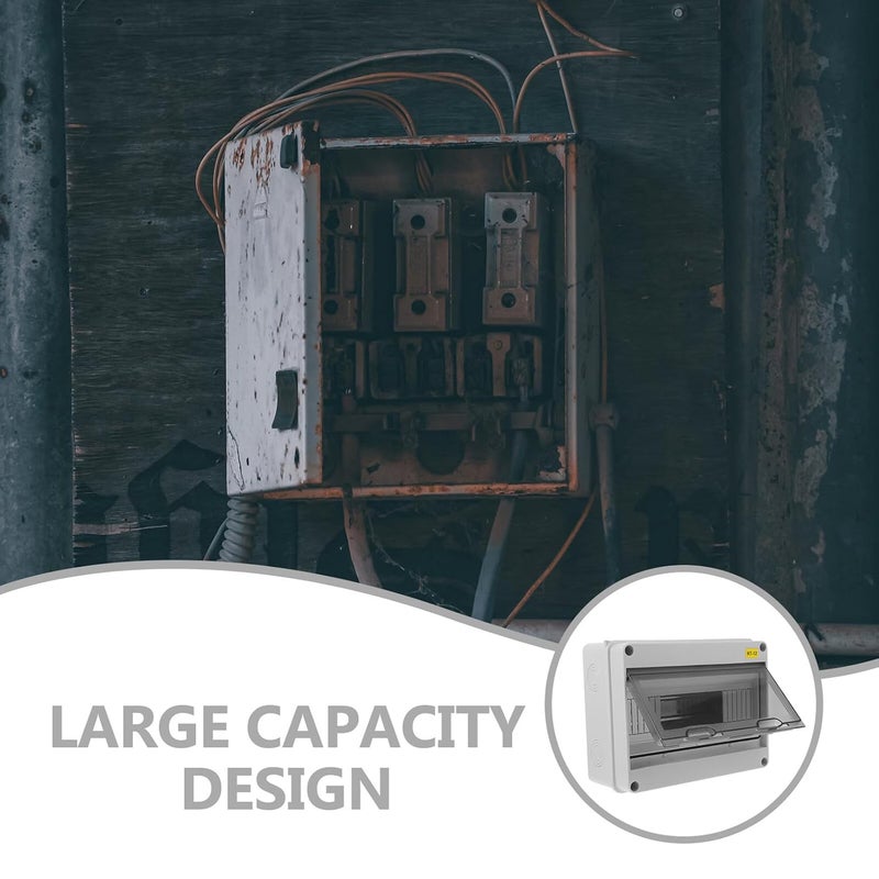 Large Capacity ABS Plastic Outdoor Electrical Junction Box Weatherproof Switch Plug Protection - Image 4