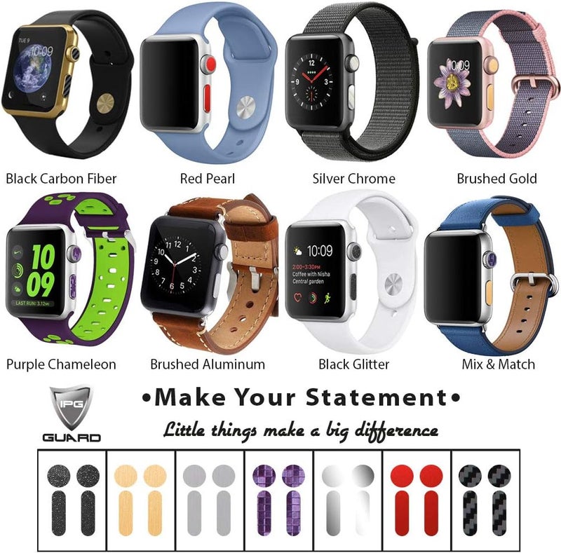 IPG for Watch Crown DOT  Side Button 28 Decals 14 DOTS  14 Side Buttons 7 Different Color Sticker Vinyl Cover Set 1 - Image 2