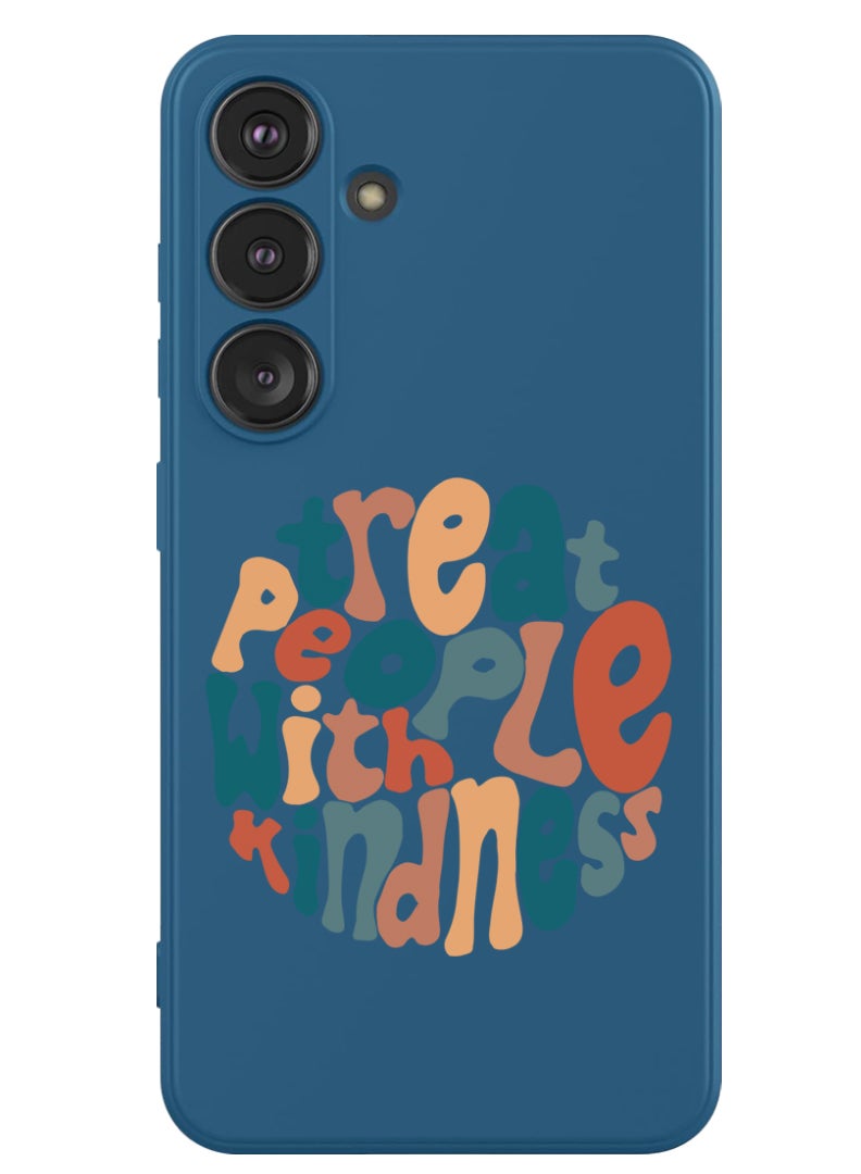 Theodor Protective Slim Fit Case Liquid Silicone Cover with Full Body Protection Anti-Scratch Shockproof Case For Samsung Galaxy S24 (Blue) - TPWK-01 - Image 1