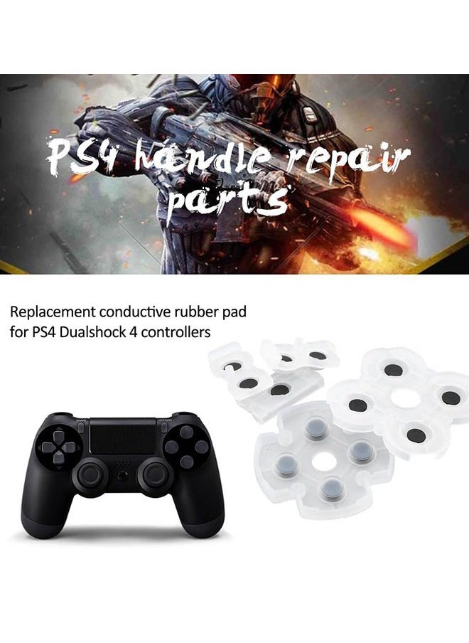 زفيف 4 مجموعة من لوحات المفاتيح المطاطية الموصلة من السيليكون لوحدة تحكم Sony Playstation 4 PS4 لجزء استبدال إصلاح Dualshock 4 أزرار  - Image 5
