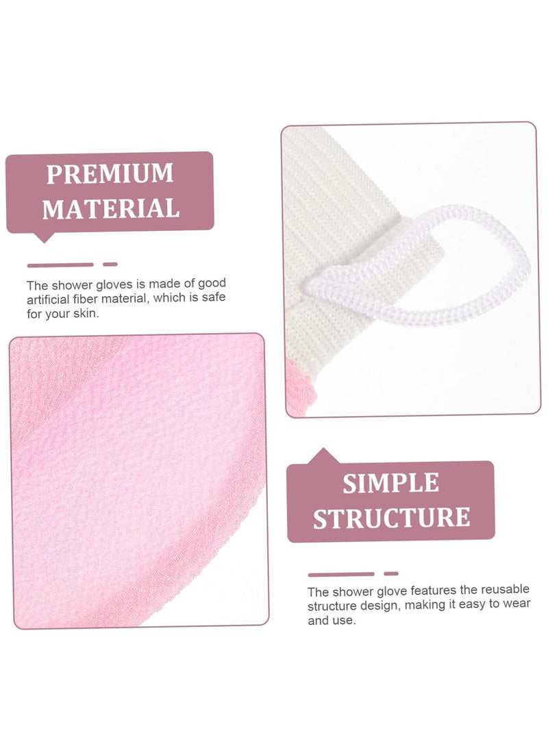 2pcs Rayon Exfoliating Shower Gloves, Washcloths Deep Exfoliating Glove, Shower Mitts, Not Hurt