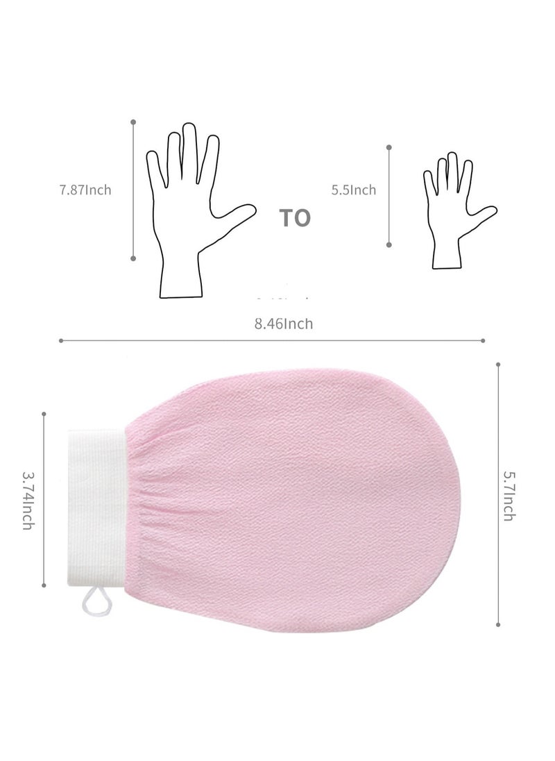 2pcs Rayon Exfoliating Shower Gloves, Washcloths Deep Exfoliating Glove, Shower Mitts, Not Hurt