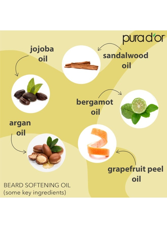 بيورا دور زيت بورا دور العضوي لتنعيم اللحية، خشب الصندل الأصلي، 4 أونصة سائلة (118 مل) - Image 3