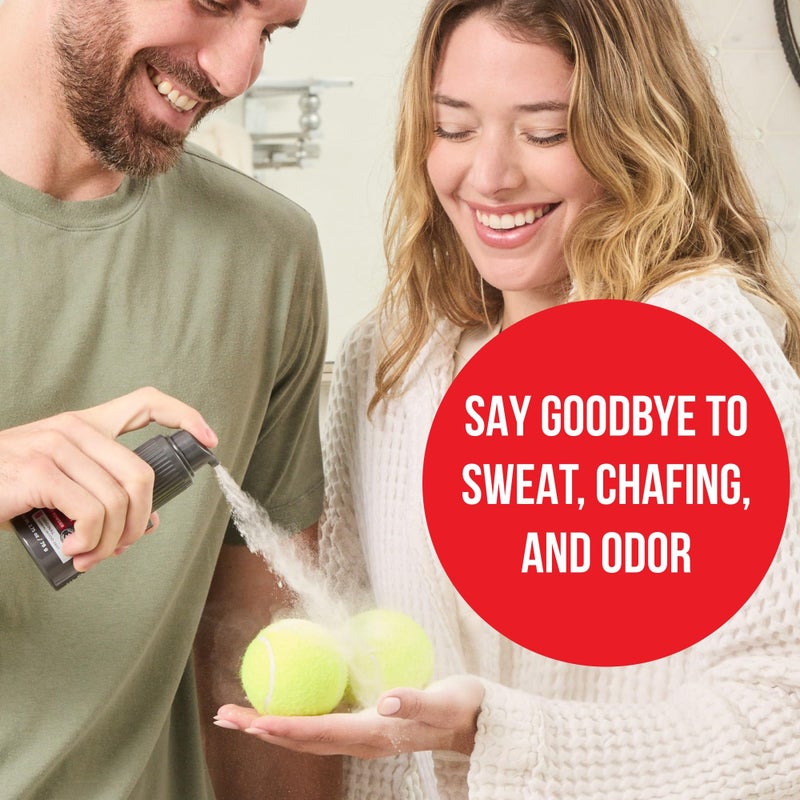HAPPY NUTS Comfort Powder Spray Deodorant For Men: Anti-Chafing, Sweat and Odor Control for Jock Itch, Aluminum-Free, 2.75 oz (1 Pack), Fragrance-Free - Image 2