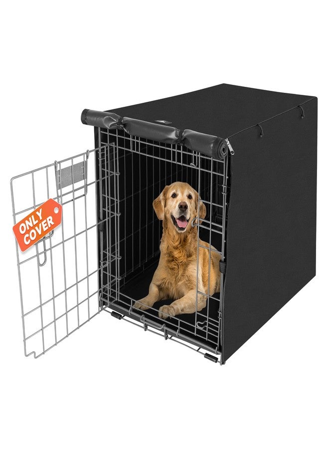 X-ZONE PET Dog Crate Cover Waterproof Kennel Cover, 42 in Black - Image 1