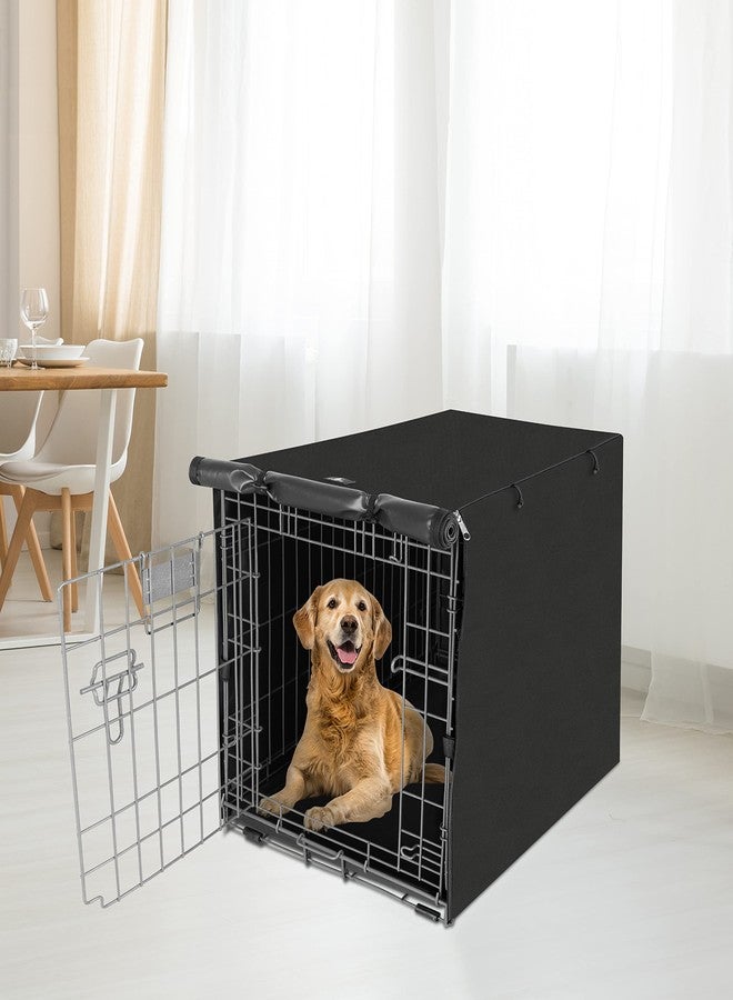 X-ZONE PET Dog Crate Cover Waterproof Kennel Cover, 42 in Black - Image 2