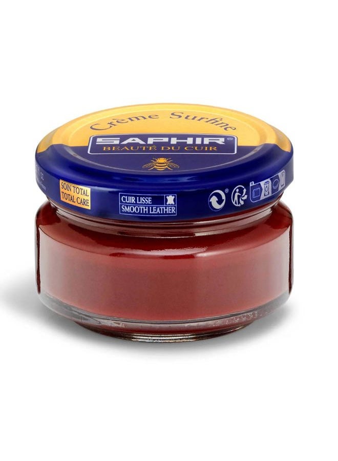 Saphir Shoe Cream Beaute du Cuir Creme Surfine 50ml glass jar (Mahogany) - Image 1