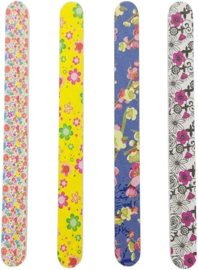 1Pcs Floral Nail Files Double-Sided Colourful Flower Pattern Manicure Tool For Women