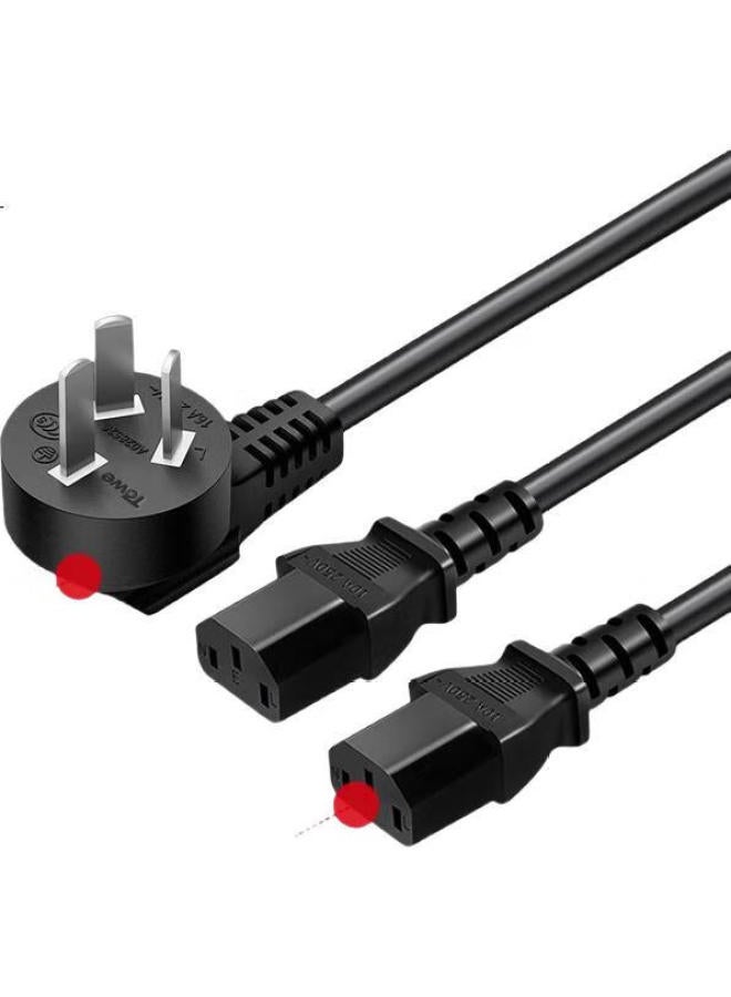 Towe كابل طاقة Y-Splitter Towe 16A إلى C13 للخادم/الطابعة/حالة الكمبيوتر، كابل طاقة 3-نواة، 1.5Mm²، 3 أمتار - Image 1