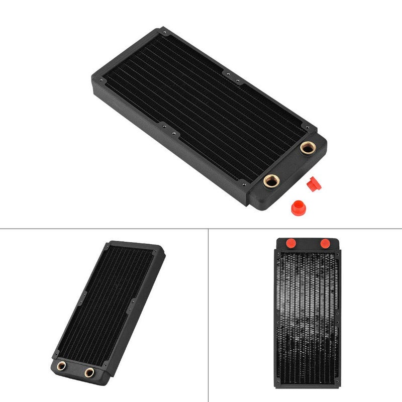 Copper Radiator Heat Sink, Water Cooling Radiator Liquid Heat Exchanger with G1/4 Port for Computer PC, 3D Printer, LED and Beauty Equipment, High Performance Low Noise (240mm) - Image 5