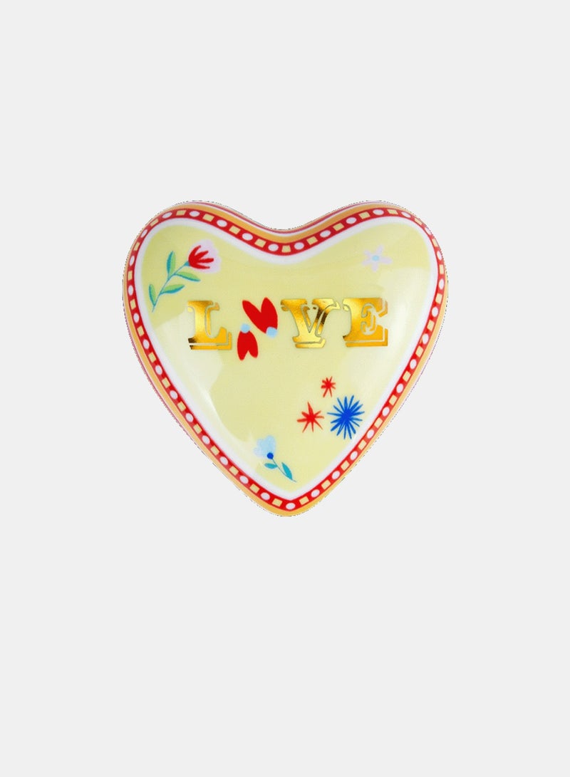 Baci milano Baci Milano Mamma Mia Heart-Shaped Porcelain Decor – “LOVE” Design – 9,5 cm x 4 cm in – Decorative Table Accent or Wall Hanging – Small Paperweight or Napkin Holder  - Image 3