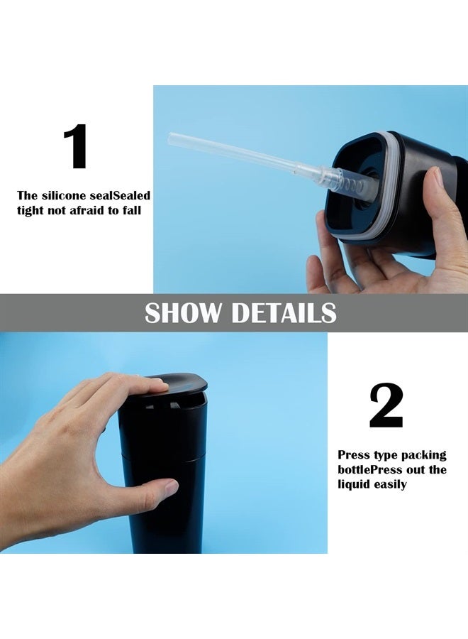 FERCAISH Push Down Liquid Dispenser, Hand Press Detergent Box Travel Cosmetics Dispenser Bottle - Lockable Pump Dispenser Bottle for Nail Polish Remover, Alcohol or Other Liquids - Image 3
