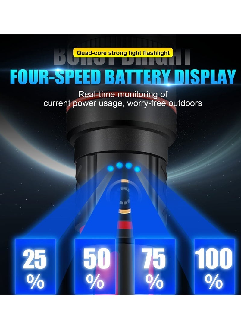 Rechargeable LED Flashlights High Lumens 120000 Lumens Super Bright Flashlight 5 Modes Zoomable IP68 Waterproof Tactical Flashlights for Emergencies and Camping - Image 4