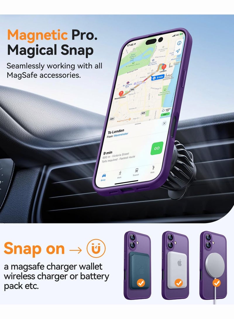 SOKAD MagSafe Matte Purple Case for iPhone 17, Full Camera Protection - Image 5