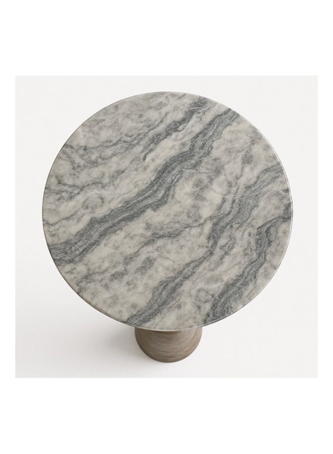 YI ONE Corner Table – Natural Marble & Solid Wood Round Luxury Side Table for Sofa or Bed, Living Room & Bedroom - Image 3