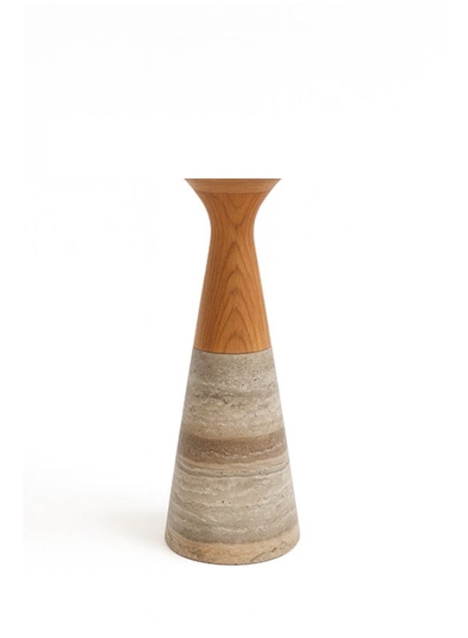 YI ONE Corner Table – Natural Marble & Solid Wood Round Luxury Side Table for Sofa or Bed, Living Room & Bedroom - Image 5