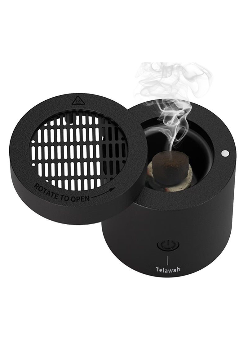 تلواح مبخرة بخور إلكترونية محمولة من تلاوة مع غطاء مغناطيسي سهلة الاستخدام للمنزل 11*11*9 سم - Image 1