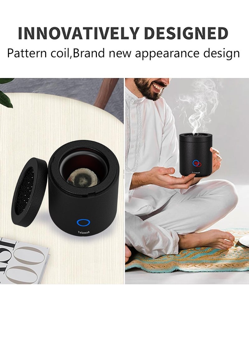 تلواح مبخرة بخور إلكترونية محمولة من تلاوة مع غطاء مغناطيسي سهلة الاستخدام للمنزل - Image 5